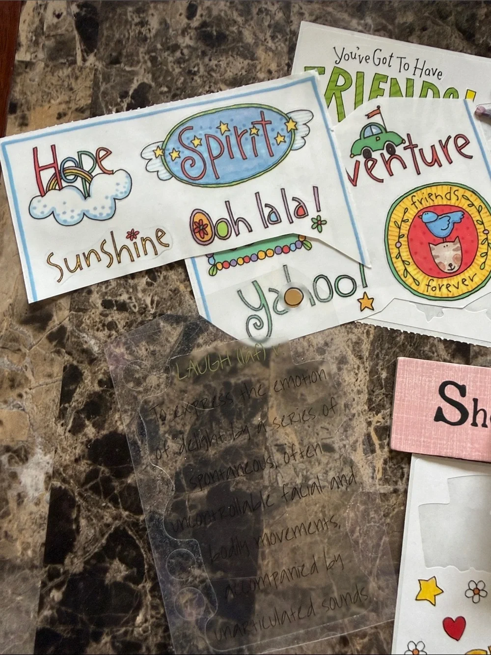 Misc Friends Scrapbook Embellishments